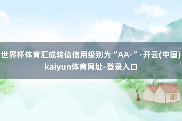 世界杯体育汇成转债信用级别为“AA-”-开云(中国)kaiyun体育网址-登录入口