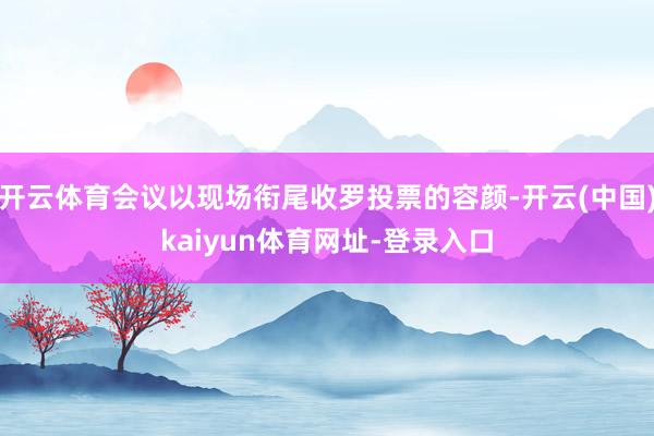 开云体育会议以现场衔尾收罗投票的容颜-开云(中国)kaiyun体育网址-登录入口