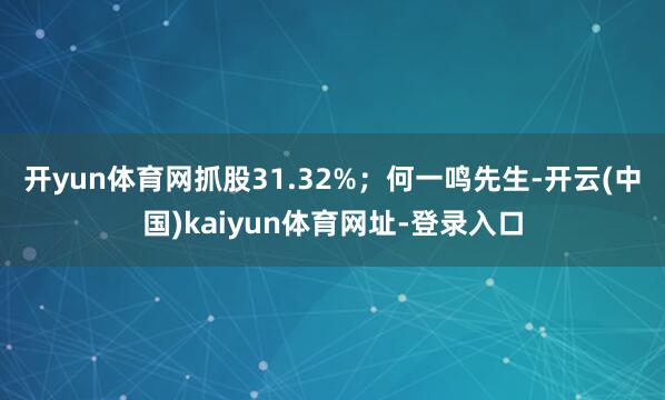 开yun体育网抓股31.32%; 何一鸣先生-开云(中国)kaiyun体育网址-登录入口