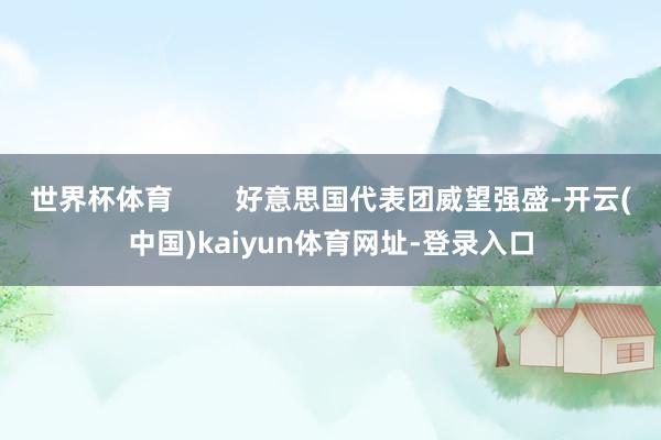 世界杯体育        好意思国代表团威望强盛-开云(中国)kaiyun体育网址-登录入口