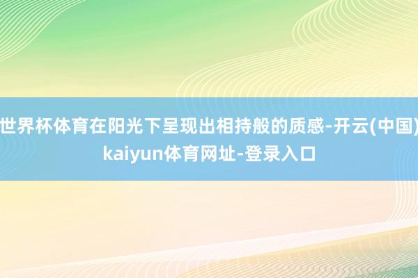 世界杯体育在阳光下呈现出相持般的质感-开云(中国)kaiyun体育网址-登录入口