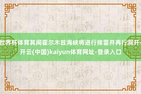 世界杯体育其间霍尔木兹海峡将进行排雷并再行洞开-开云(中国)kaiyun体育网址-登录入口