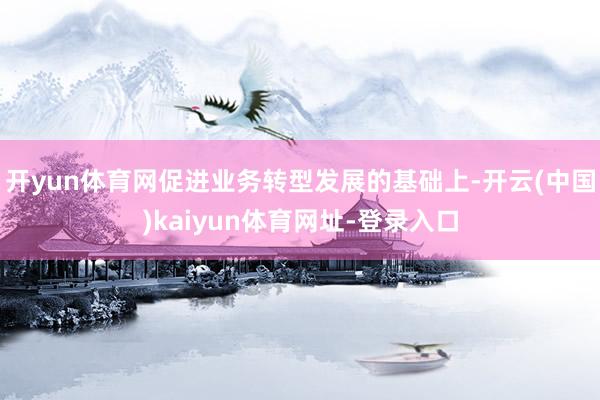 开yun体育网促进业务转型发展的基础上-开云(中国)kaiyun体育网址-登录入口